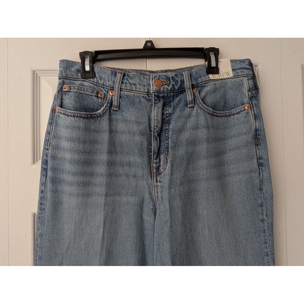 J. Crew Wide Leg Denim Trouser Chambray Blue Size 30‎ NWT $158 BP482 - Picture 2 of 7